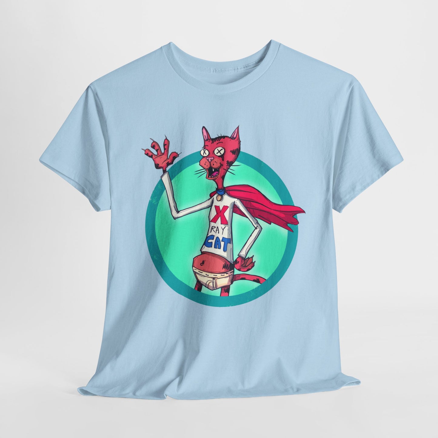 X-Ray Cat Unisex Heavy Cotton Tee