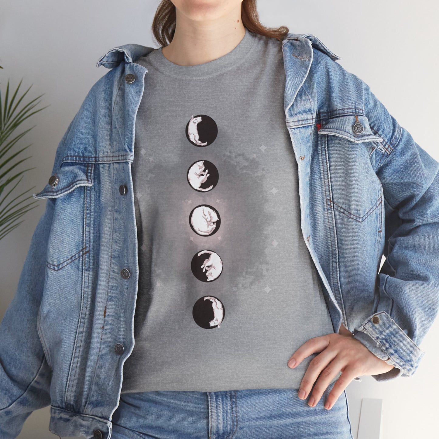 Cat Phases Unisex Heavy Cotton Tee