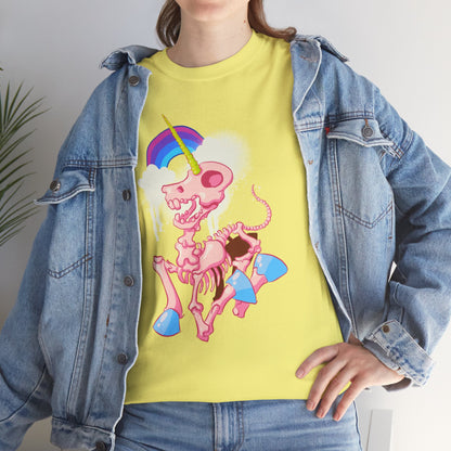Unicorn Skeleton 2 Unisex Heavy Cotton Tee