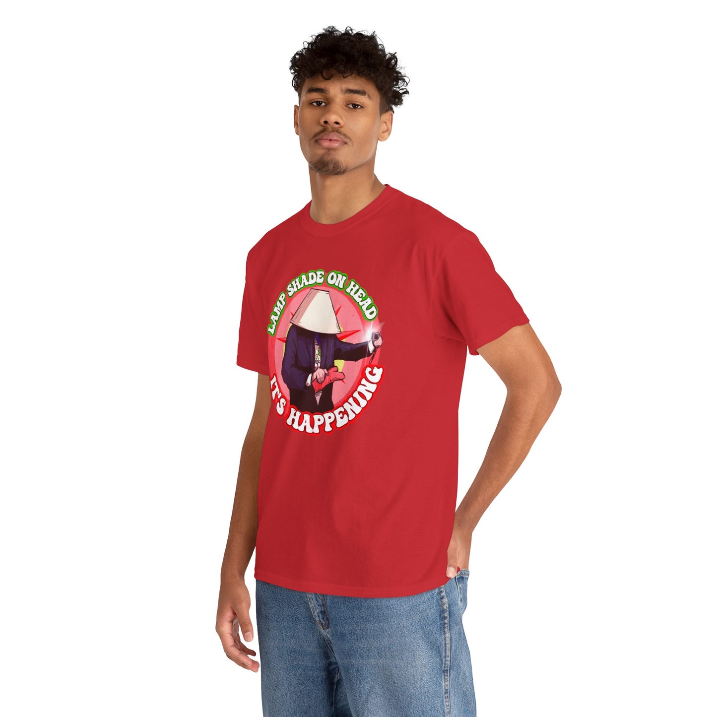 Lampshade On Head Unisex Heavy Cotton Tee