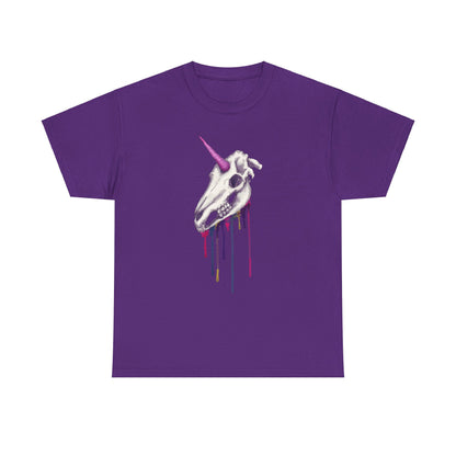 Unicorn Skull Unisex Heavy Cotton Tee