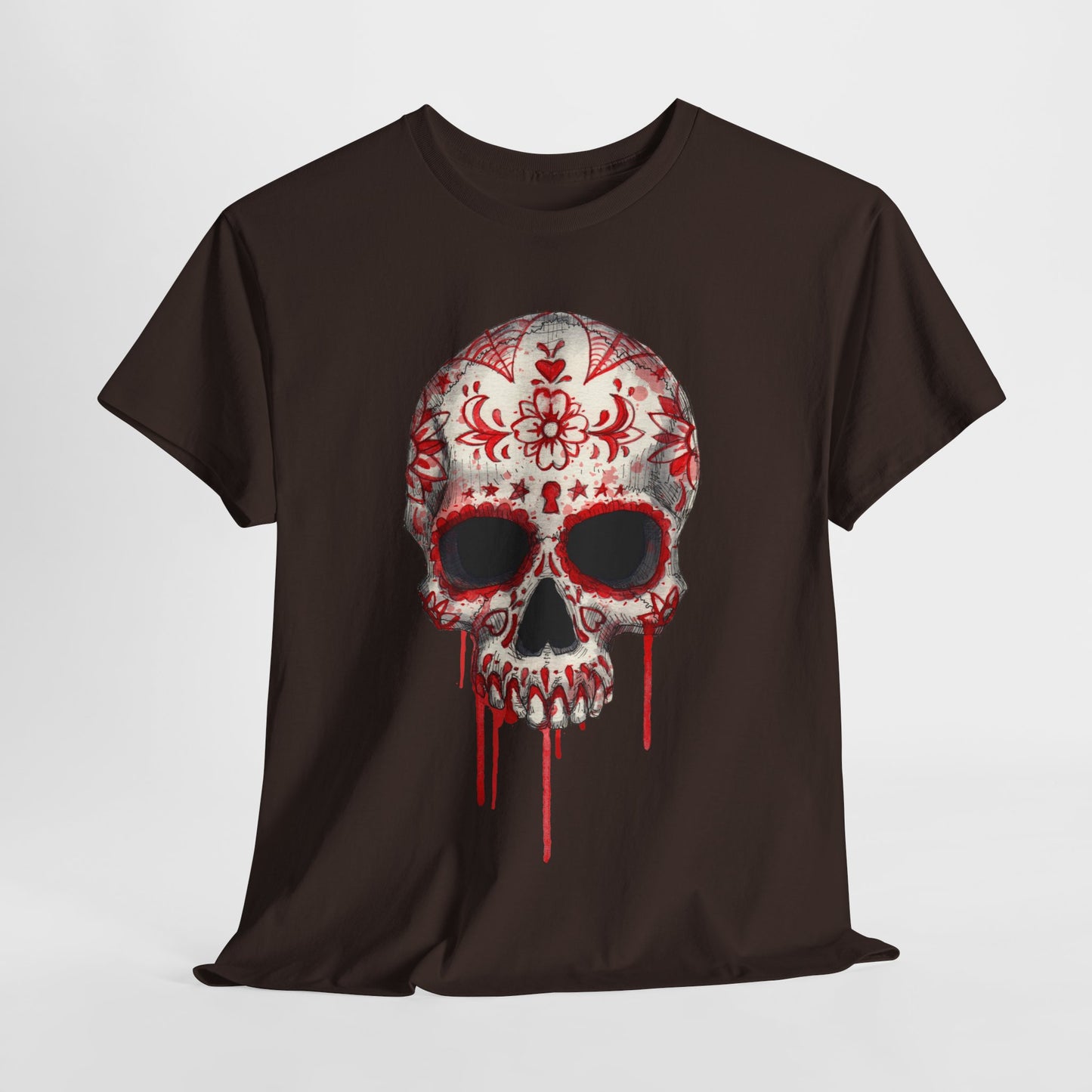 Blood Skull Unisex Heavy Cotton Tee