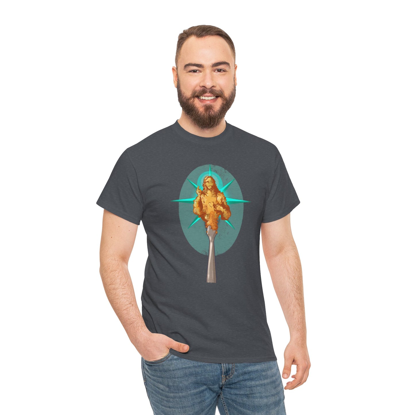 He Is Resin Unisex Heavy Cotton Tee