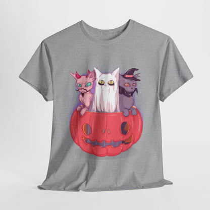 Meow-lloween Unisex Heavy Cotton Tee