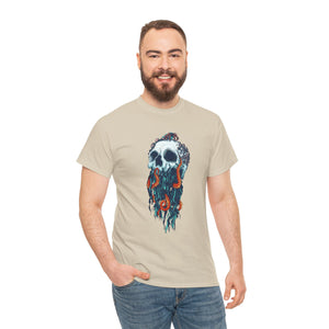 Elemental Skull Ocean Unisex Heavy Cotton Tee