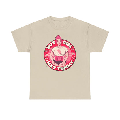 Hot Girl Icky Tummy Unisex Heavy Cotton Tee