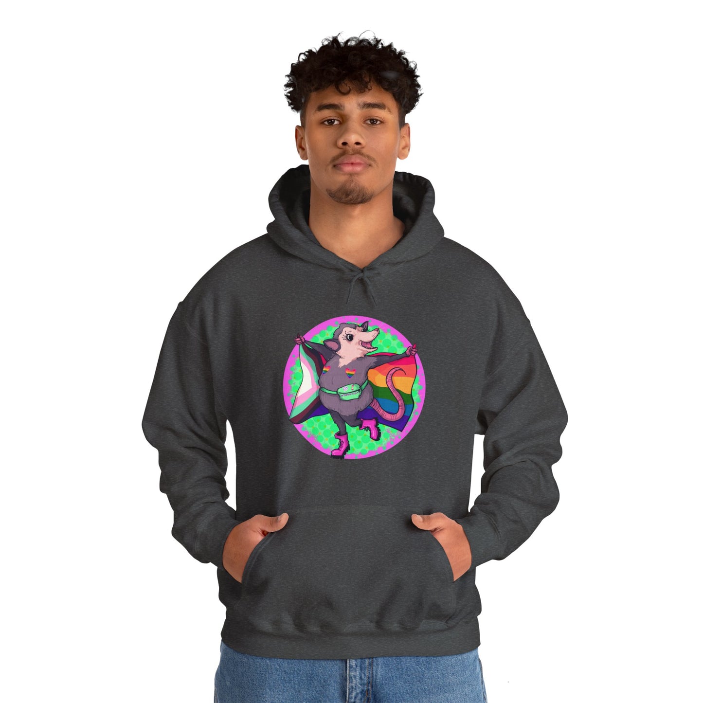 Pride Opossum Unisex Heavy Blend Hooded Sweatshirt