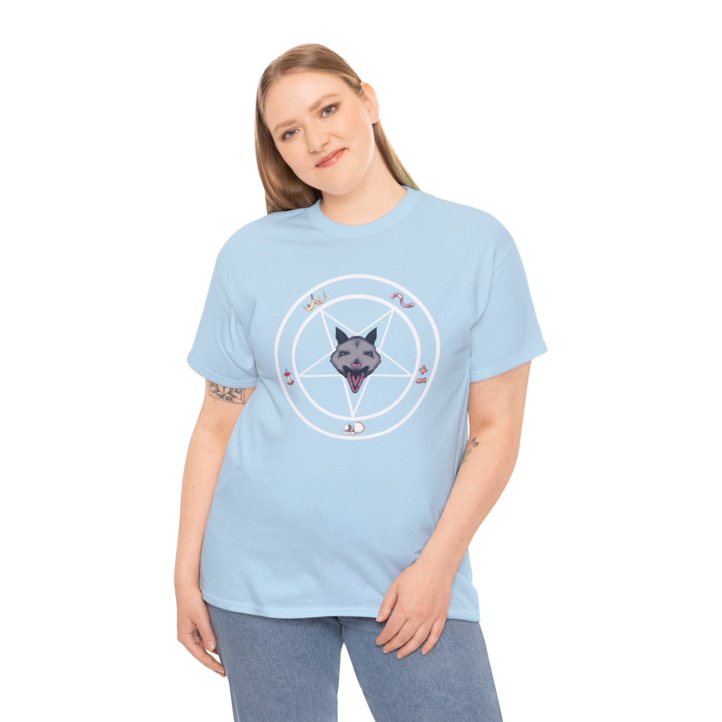 Opossum Pentagram Unisex Heavy Cotton Tee