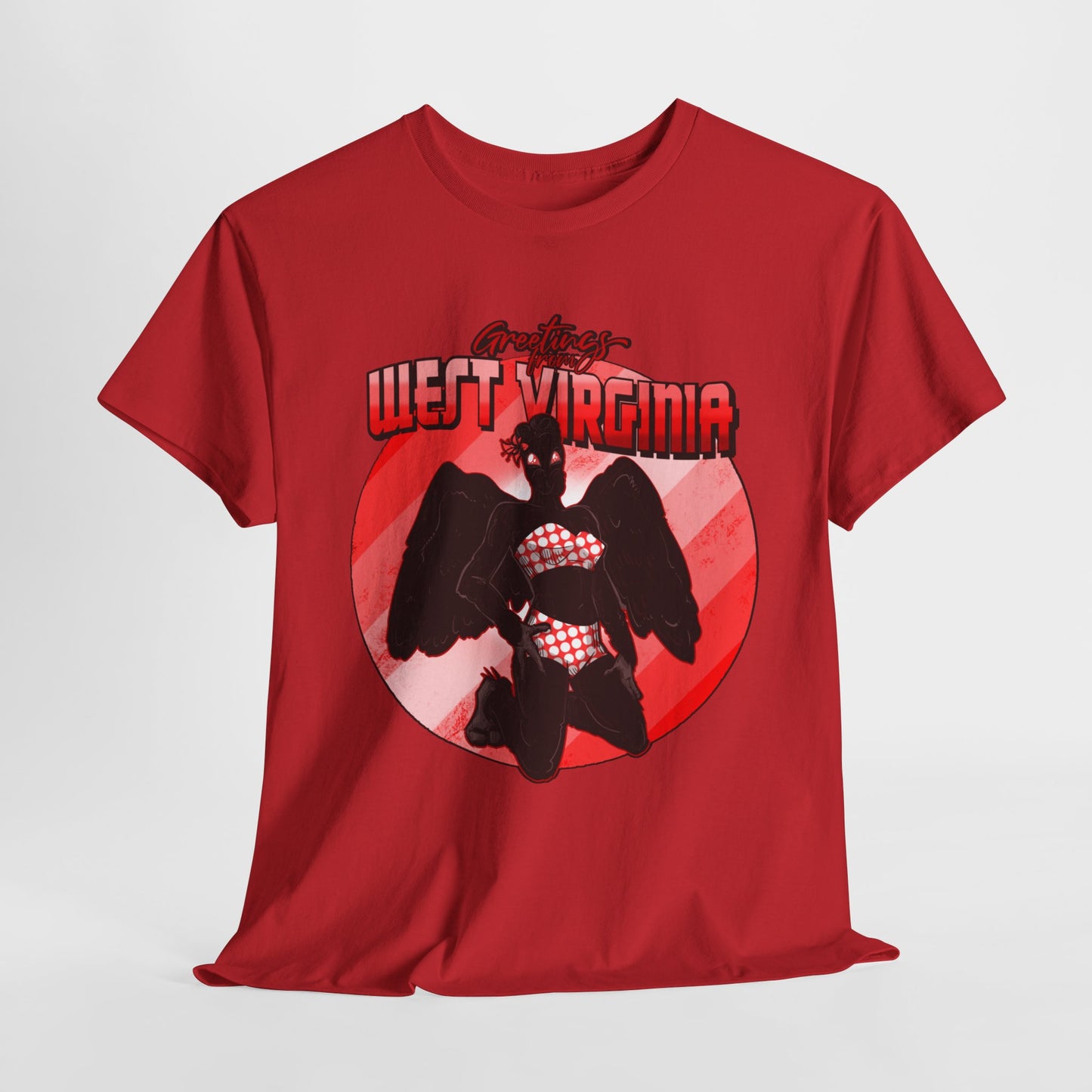 Cryptid Pinups: West Virginia Unisex Heavy Cotton Tee