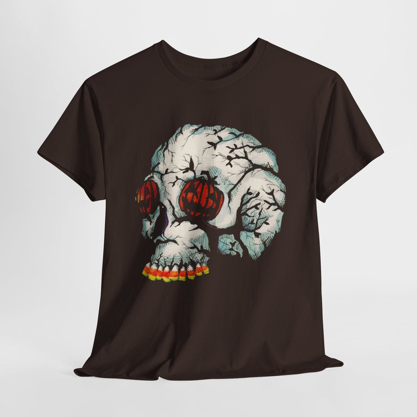 Halloween Skull Unisex Heavy Cotton Tee