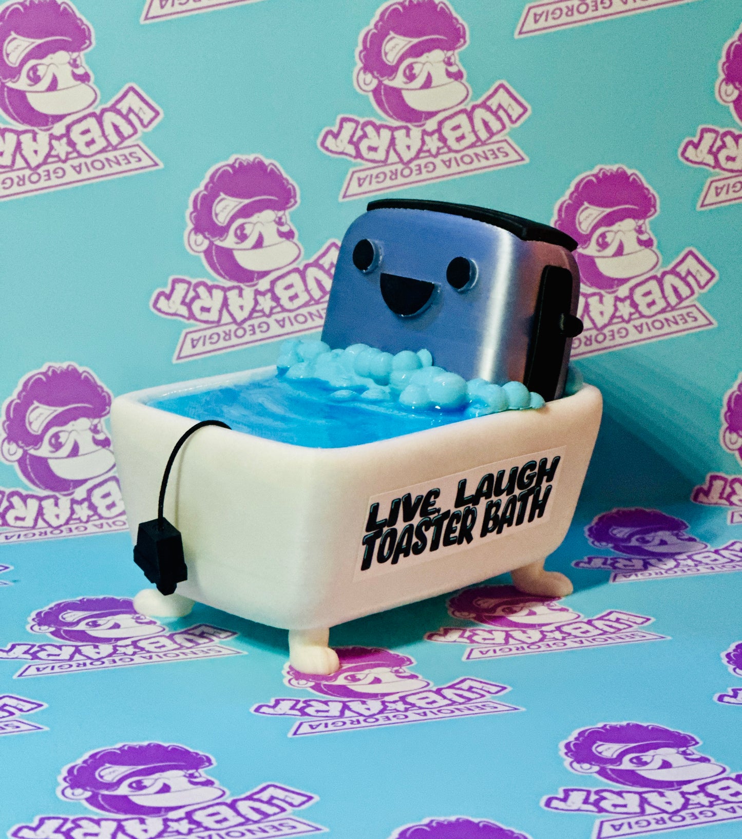 Live Laugh Toaster Bath 3D Print Figure