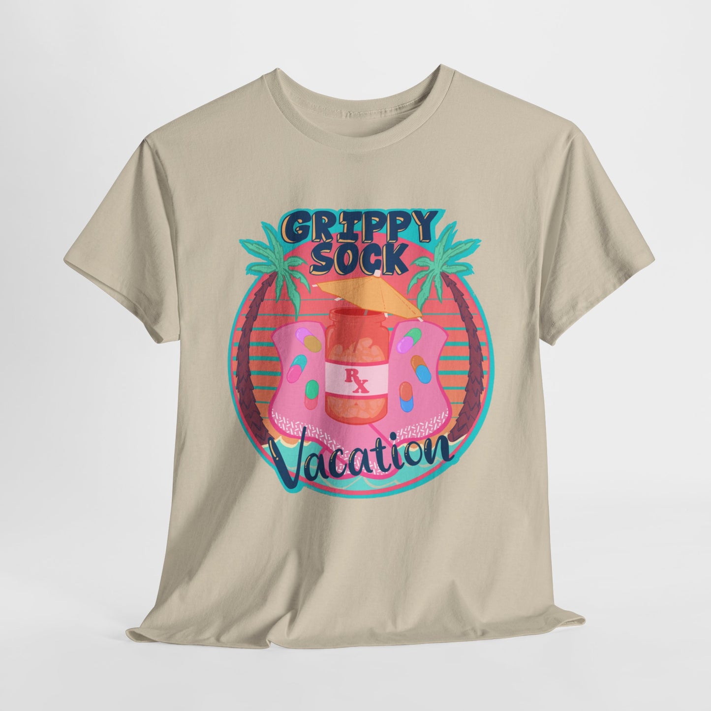 Grippy Sock Vacation Unisex Heavy Cotton Tee