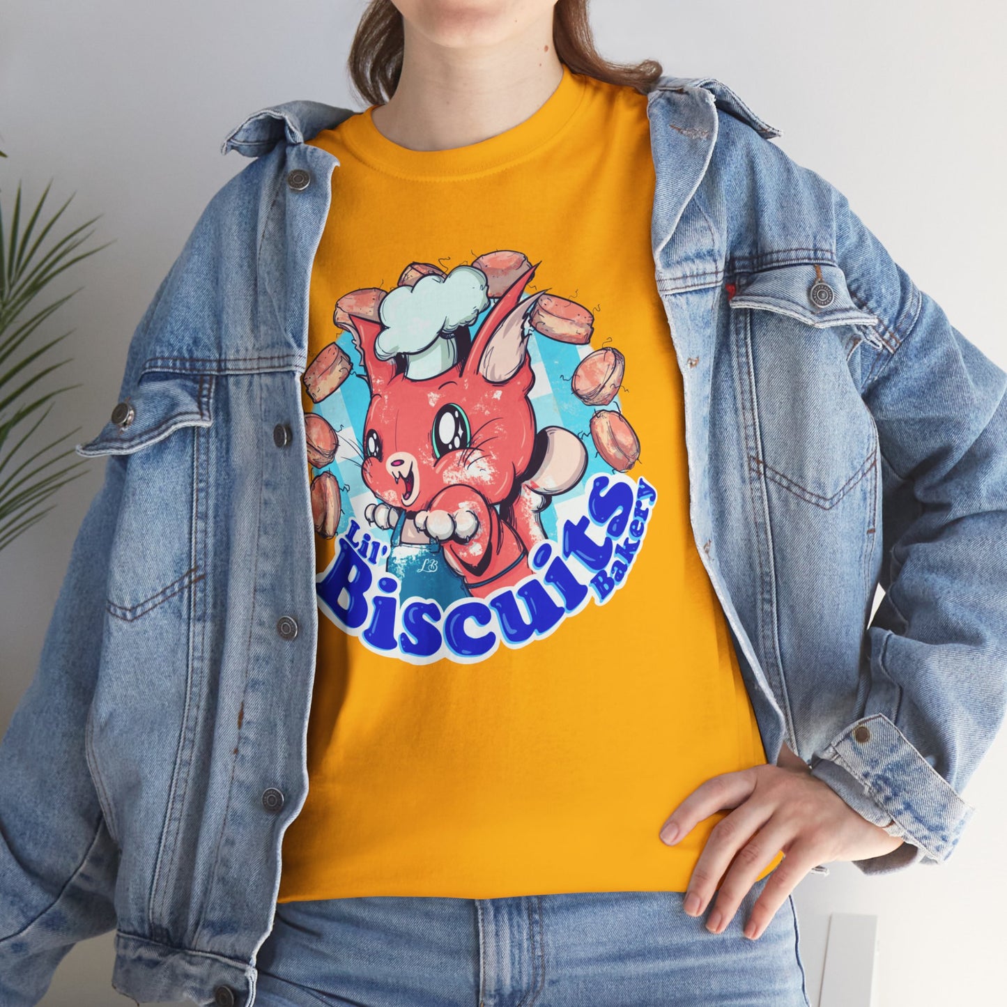 Lil Biscuits Cat Bakery Unisex Heavy Cotton Tee