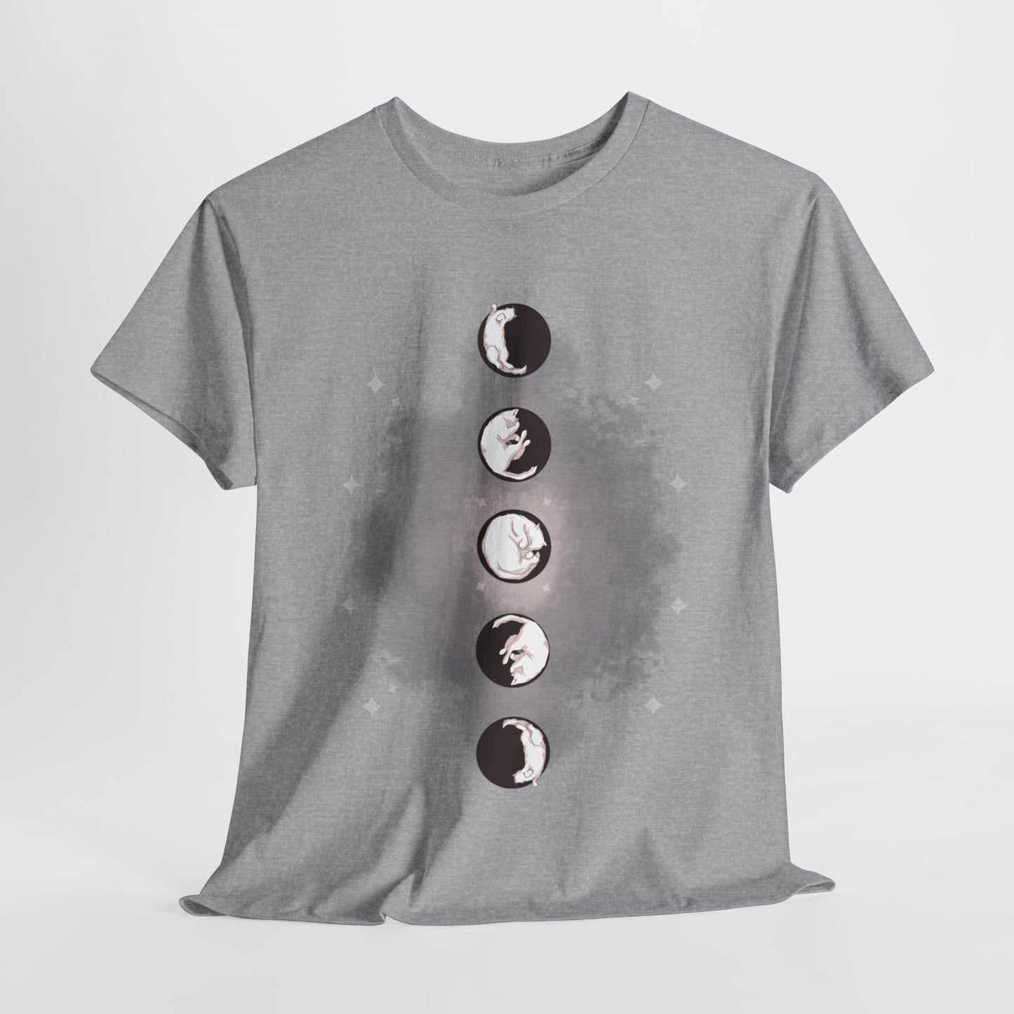Cat Phases Unisex Heavy Cotton Tee