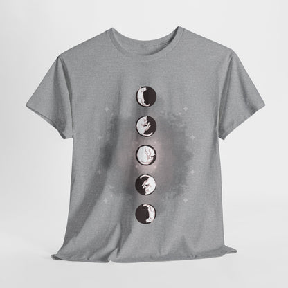 Cat Phases Unisex Heavy Cotton Tee