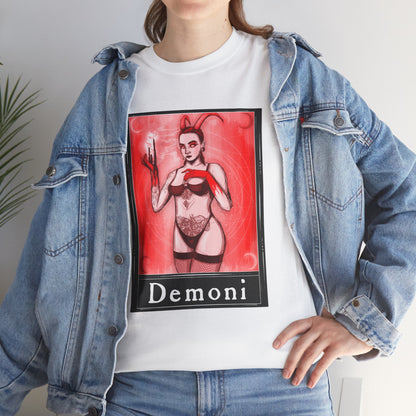 Demoni Tarot (Front & Back Print) Unisex Heavy Cotton Tee