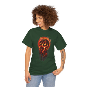 Elemental Skull Fire Unisex Heavy Cotton Tee