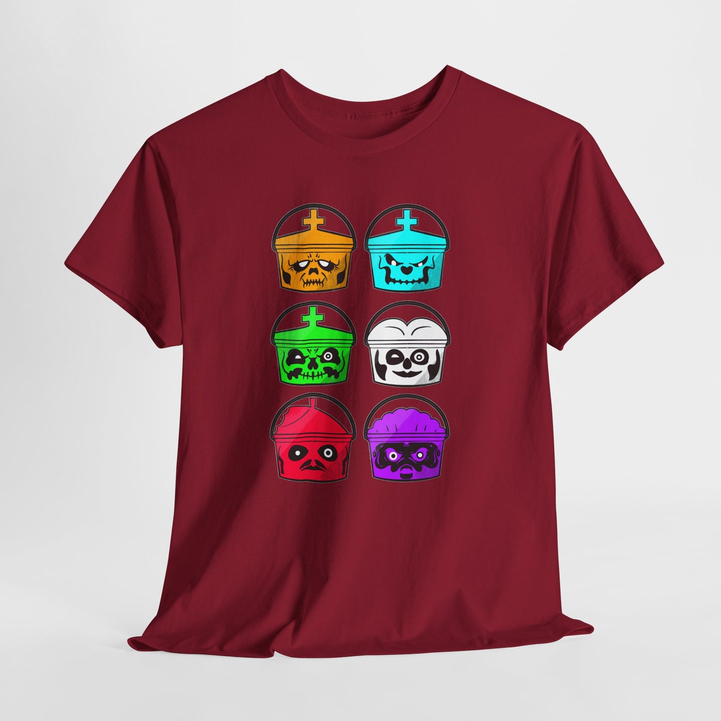 Evil Pope Halloween Pails Unisex Heavy Cotton Tee