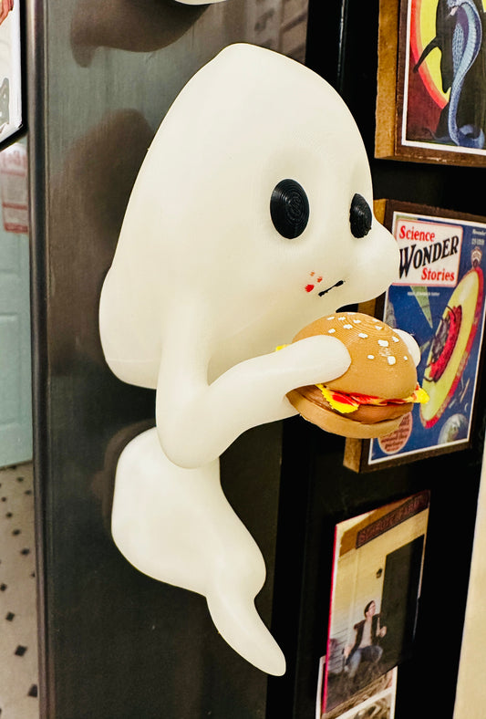 Fridge Frights Glow 3D Print Fridge Magnets (Cheeseburger & Soda Ghost)