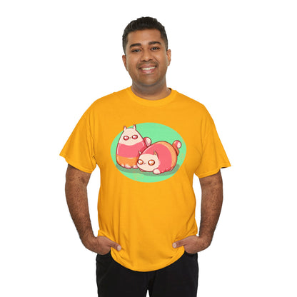 Candy Corn Cats Unisex Heavy Cotton Tee