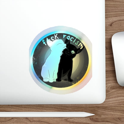 Fuck Racism Holographic Die-cut Stickers