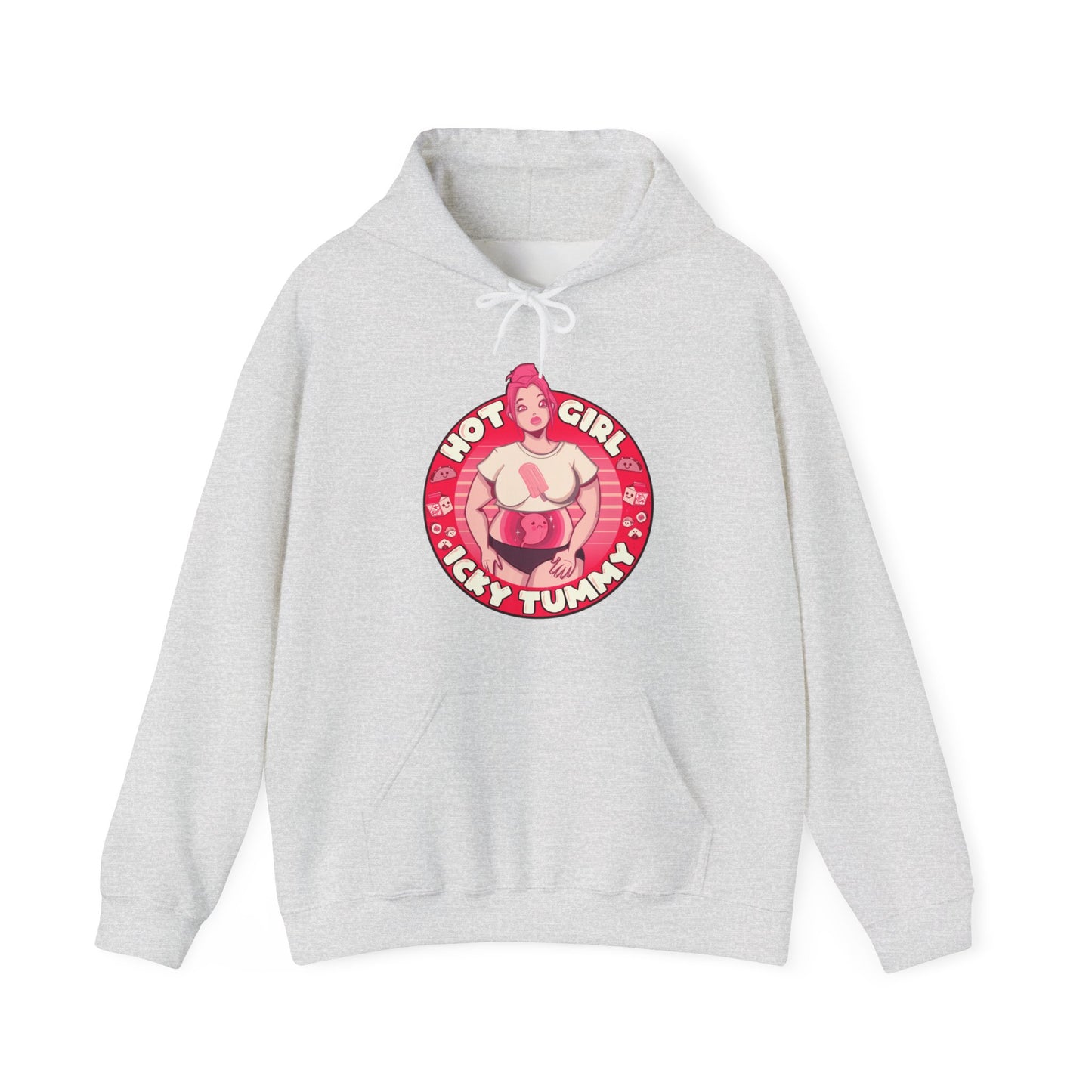 Hot Girl Icky Tummy Unisex Heavy Blend Hooded Sweatshirt