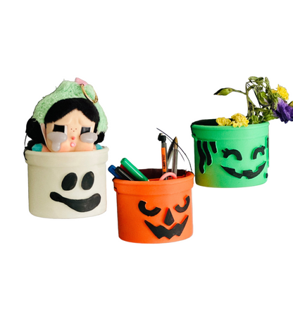 Boo Bucket Storage Fridge Magnet 3D Print