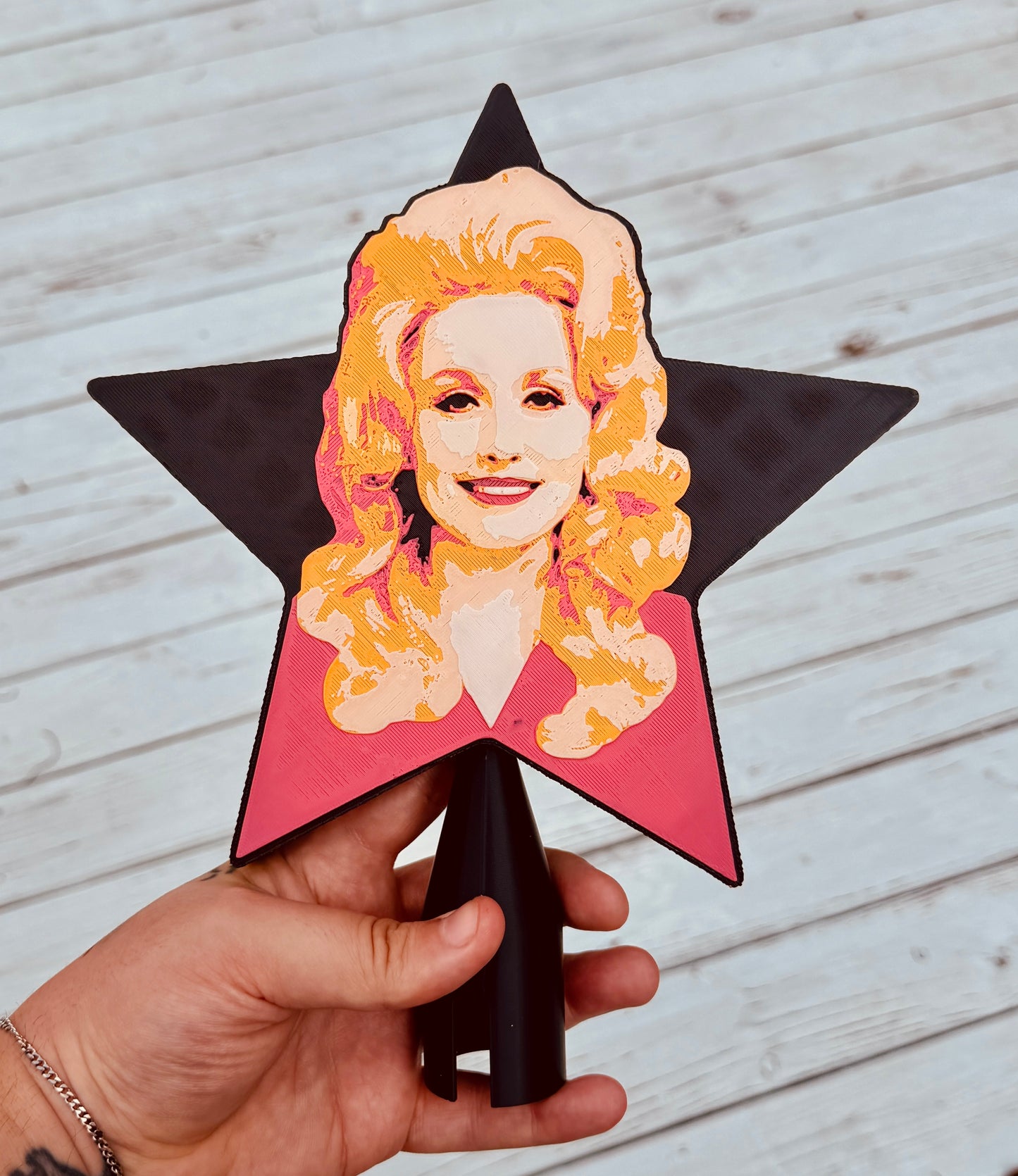Country Star Queen Tree Topper 3D Print