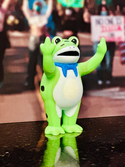 Protest Frog 3D Print Figure