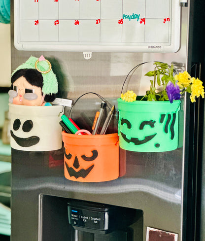 Boo Bucket Storage Fridge Magnet 3D Print