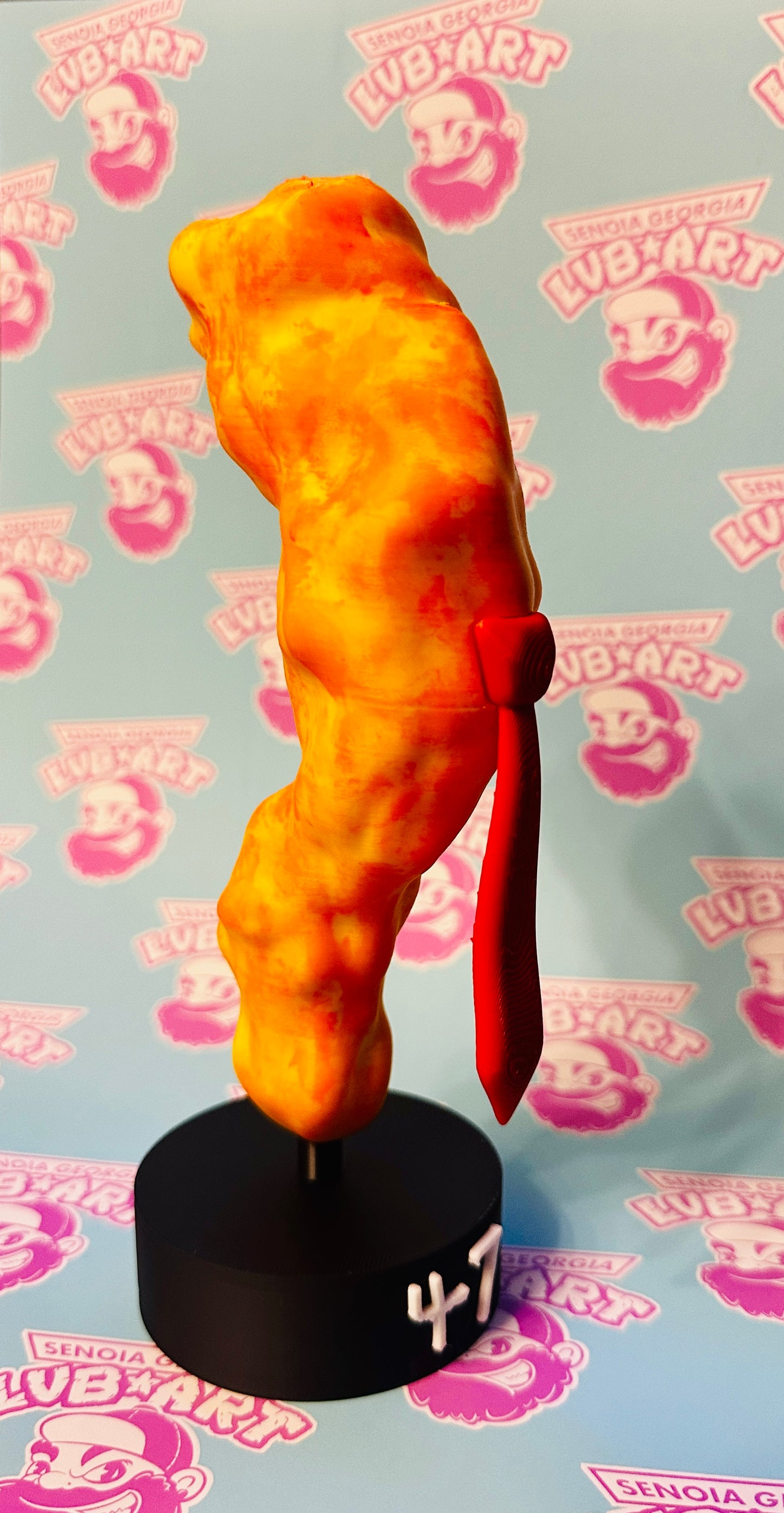 Orange President 3D Printed Figure