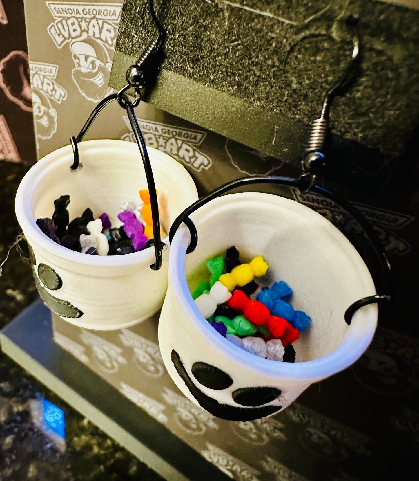 Boo Bucket Earrings