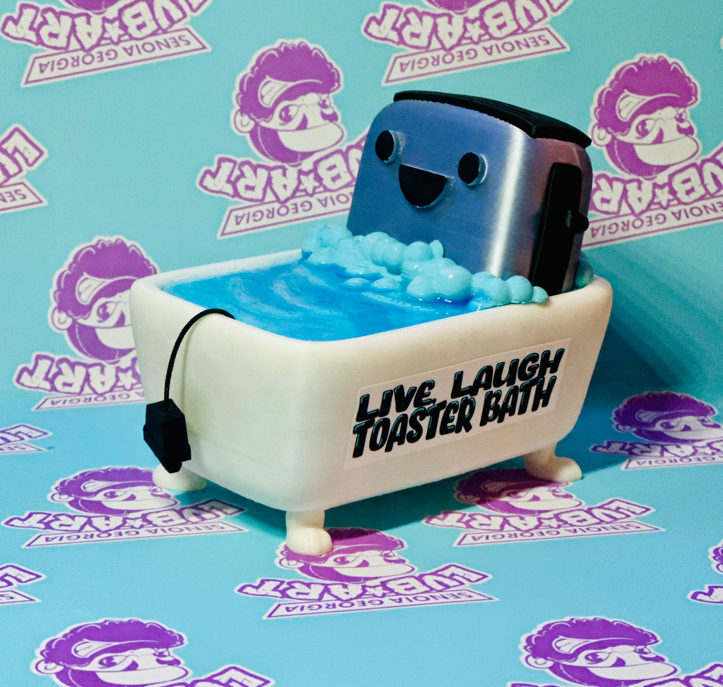 Live Laugh Toaster Bath 3D Print Figure