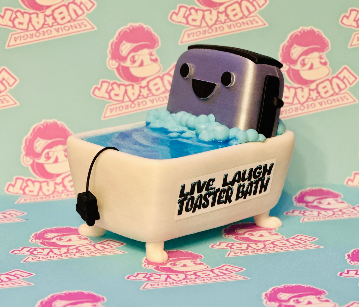 Live Laugh Toaster Bath 3D Print Figure