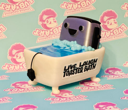 Live Laugh Toaster Bath 3D Print Figure