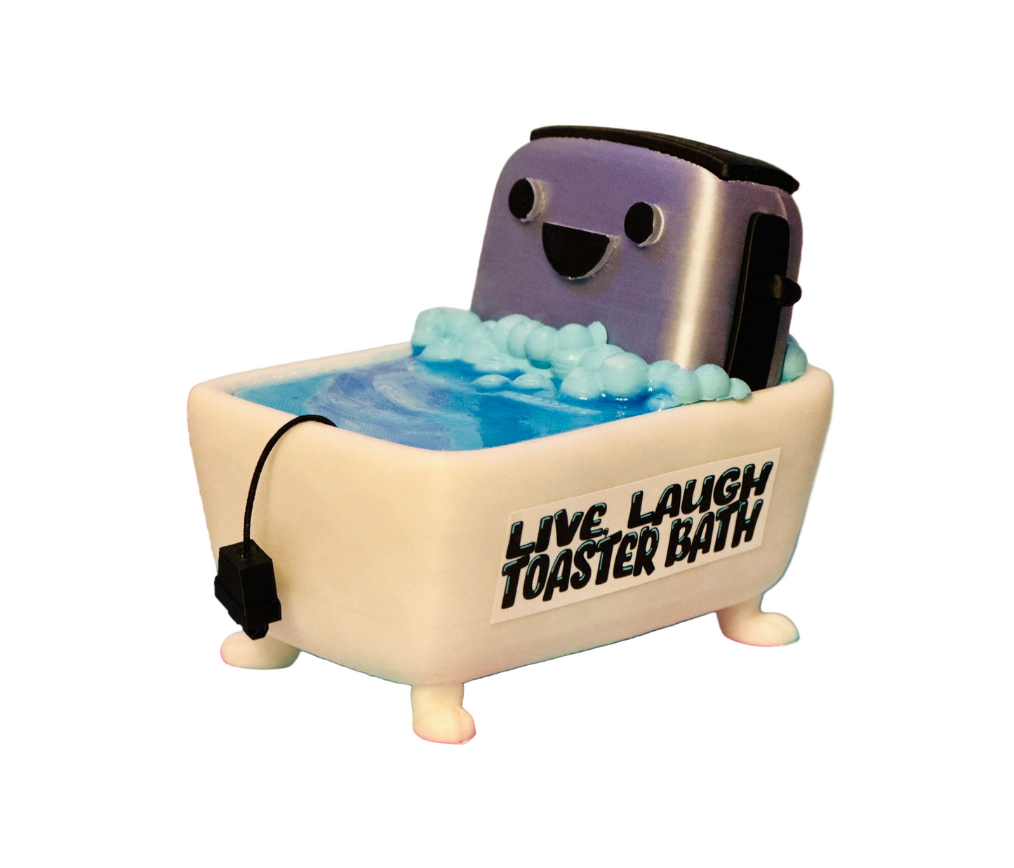 Live Laugh Toaster Bath 3D Print Figure