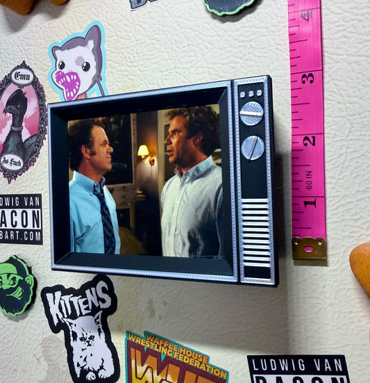 Best Friends Retro TV With Sound 3D Print Fridge Magnet