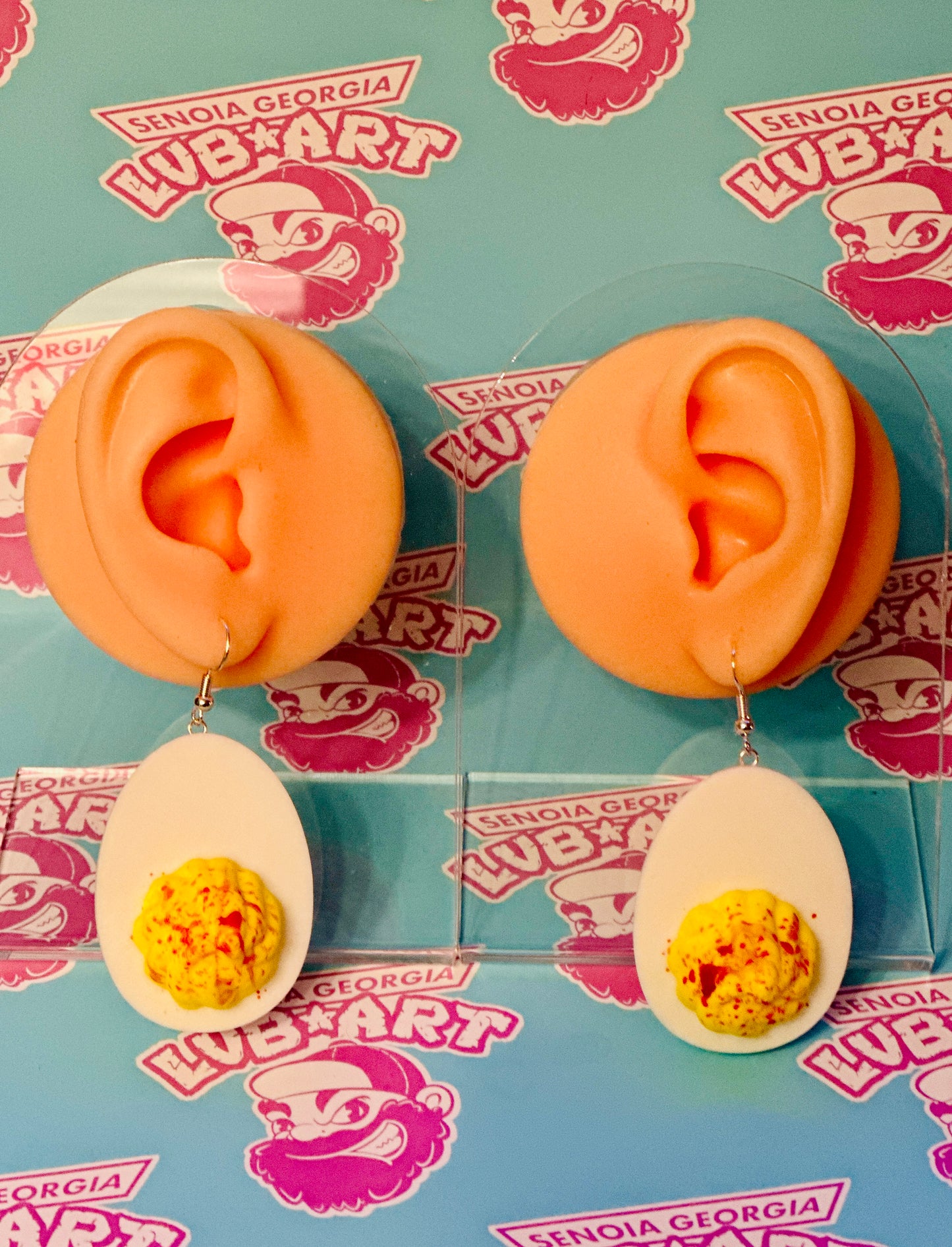 Deviled Eggs 3D Print Earrings