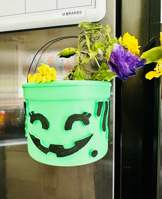 Boo Bucket Storage Fridge Magnet 3D Print