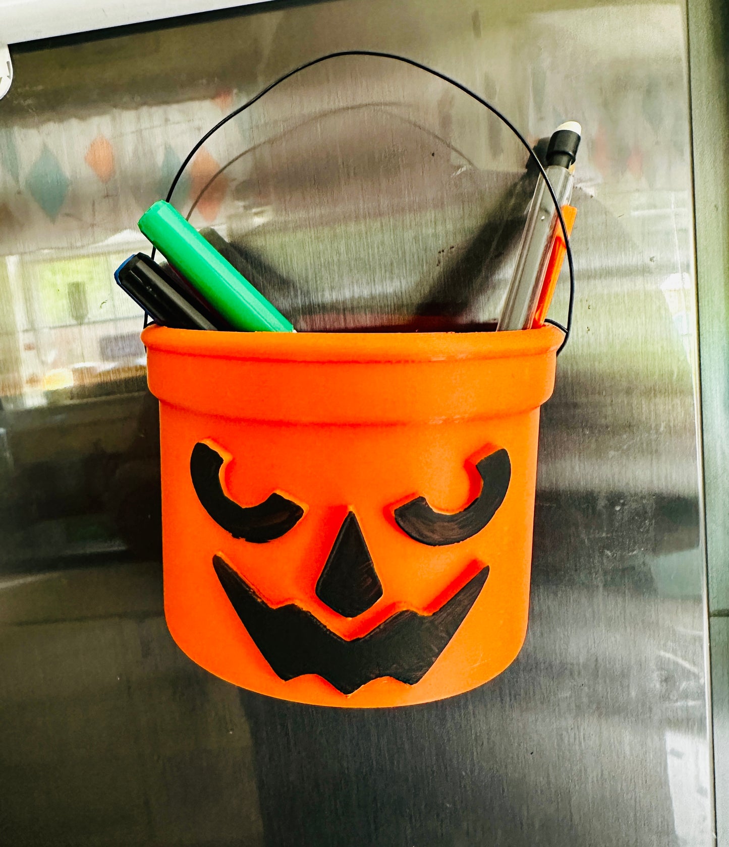 Boo Bucket Storage Fridge Magnet 3D Print