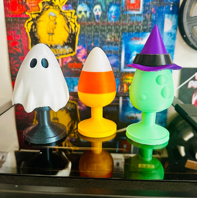 Spooky Dookie Butt Plug Trio Ghost Candy Corn Witch 3D Printed Statue