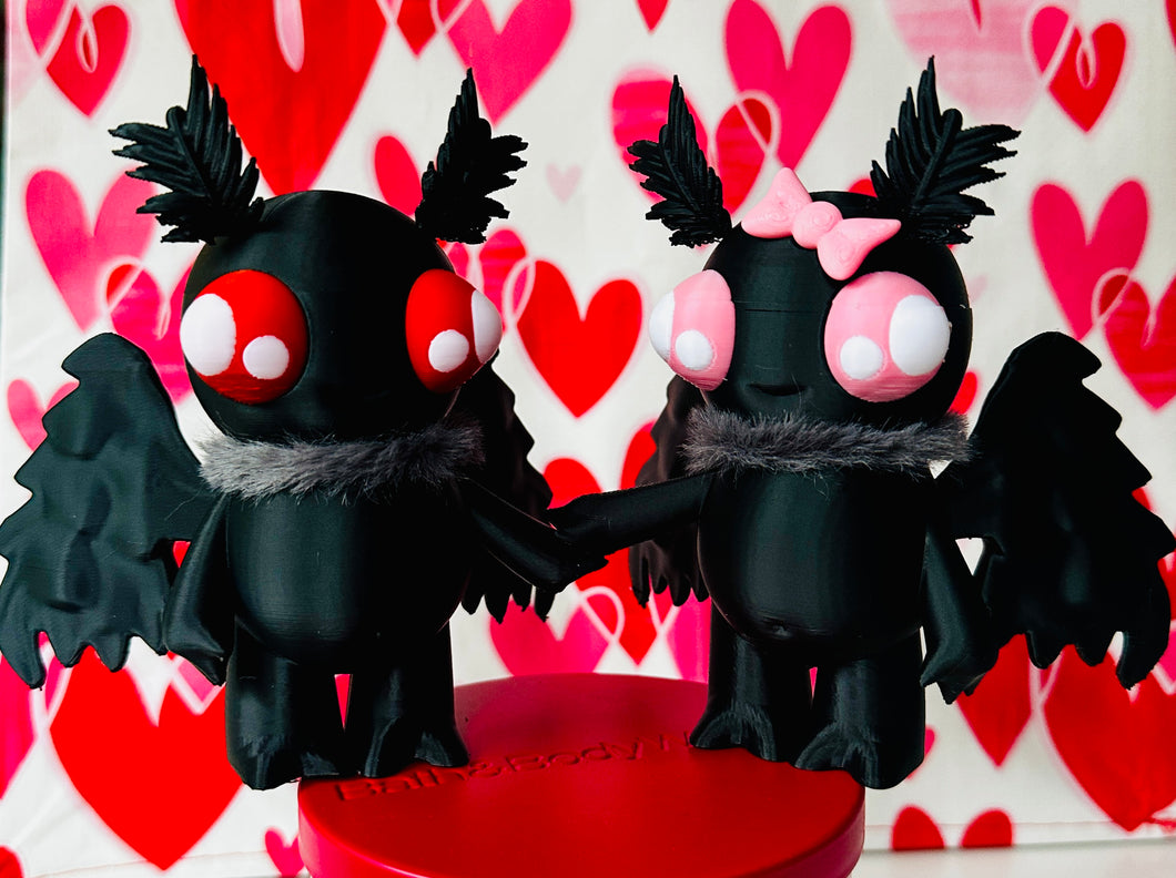 Mothman & Mothwoman Couple 3D Printed