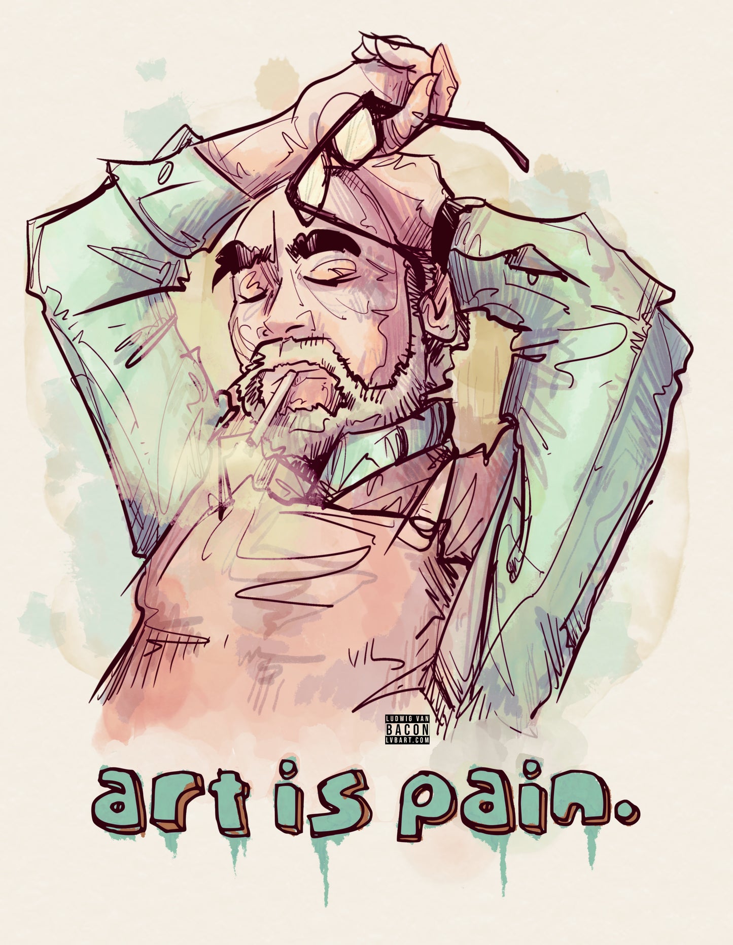 Art Is Pain Fire Fine Art Print