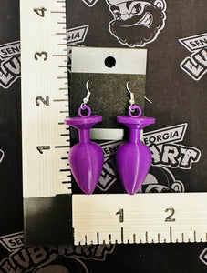 Butt Plug 3D Printed Earrings