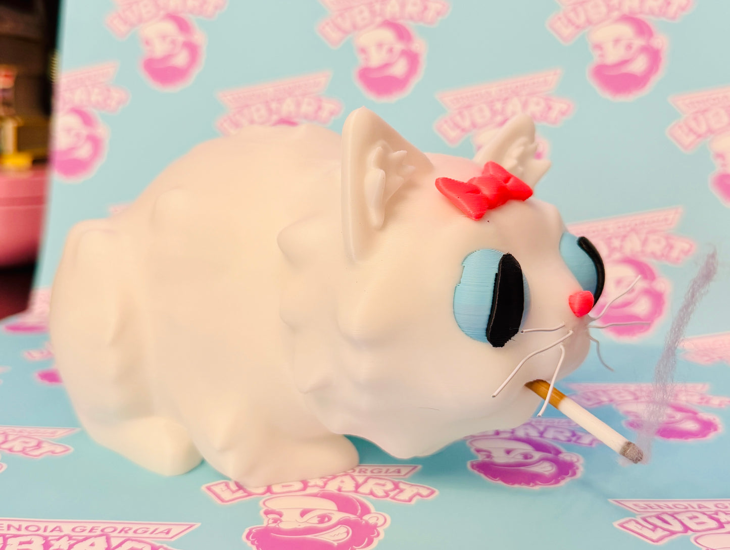 Smoking Cat Rebecca 3D Print
