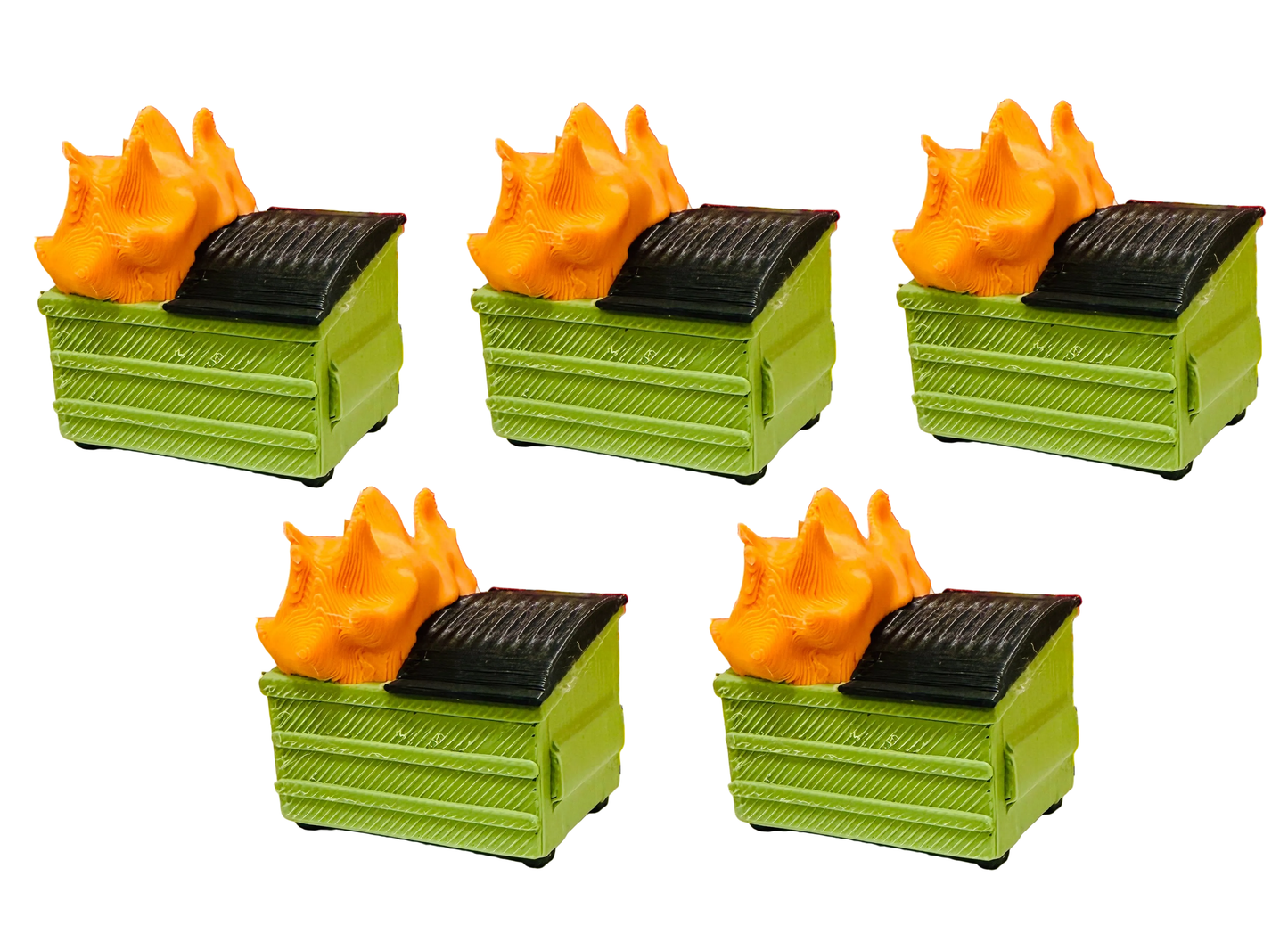 Mini Dumpster Fire (5 Pack) 3D Print Small Figure