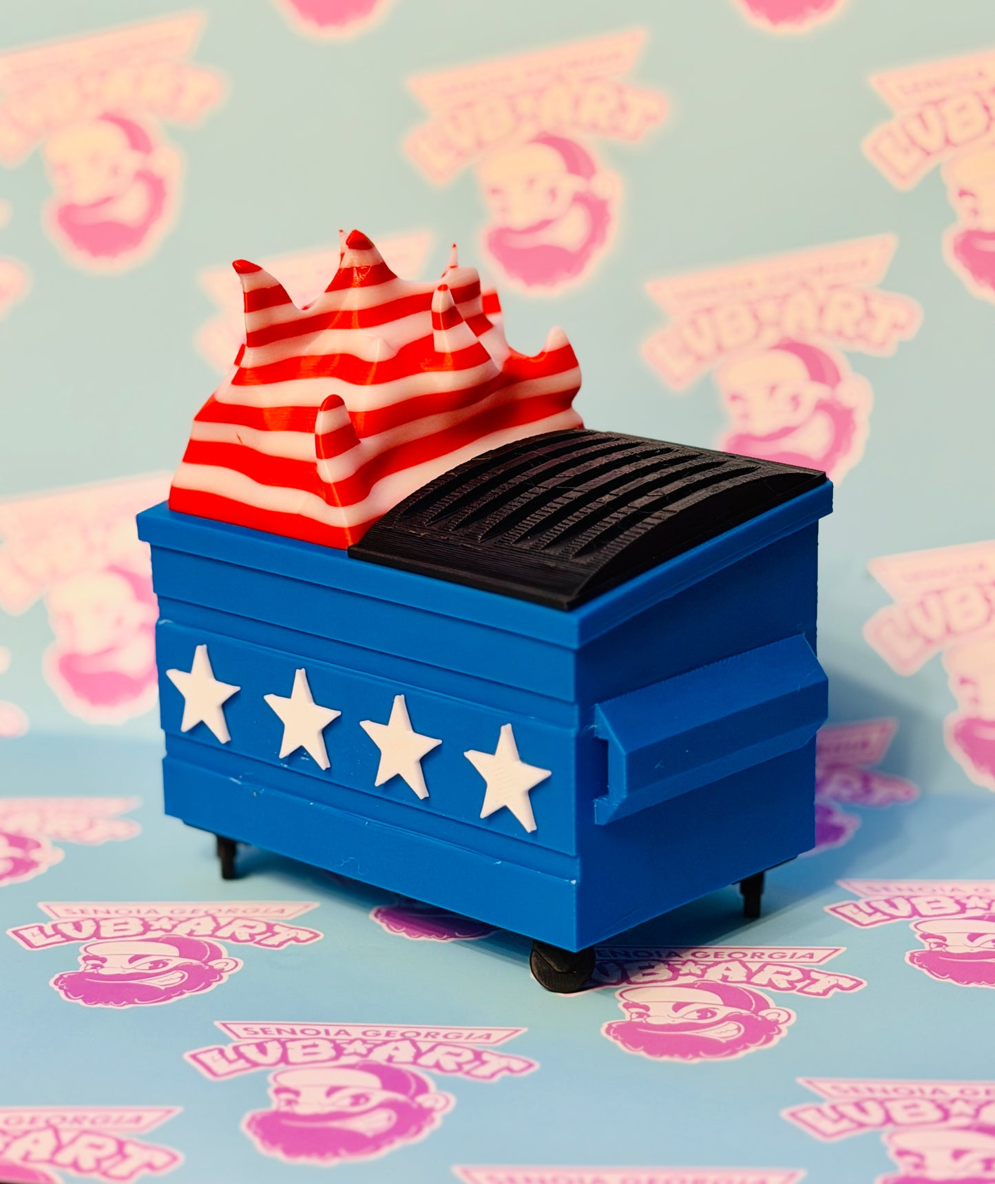 American Dumpster Fire 3D Printed Figure