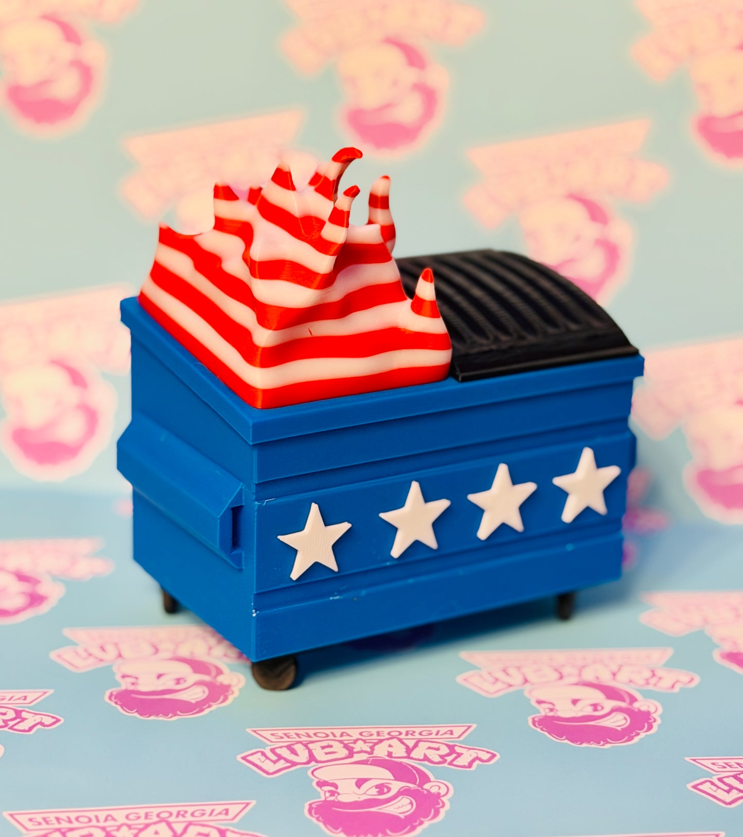 American Dumpster Fire 3D Printed Figure