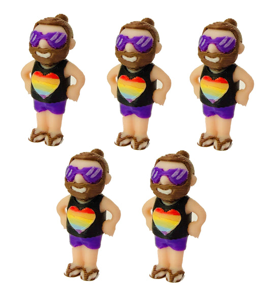 Tiny Gay Pride Jesus (5 Pack) 3D Print Small Figure