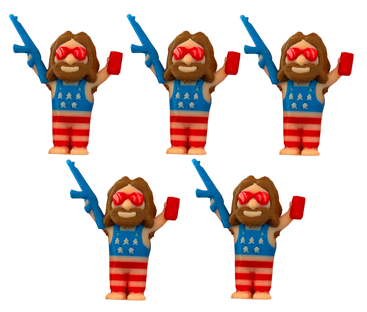 Little American Jesus (5 Pack) 3D Print Small Figure